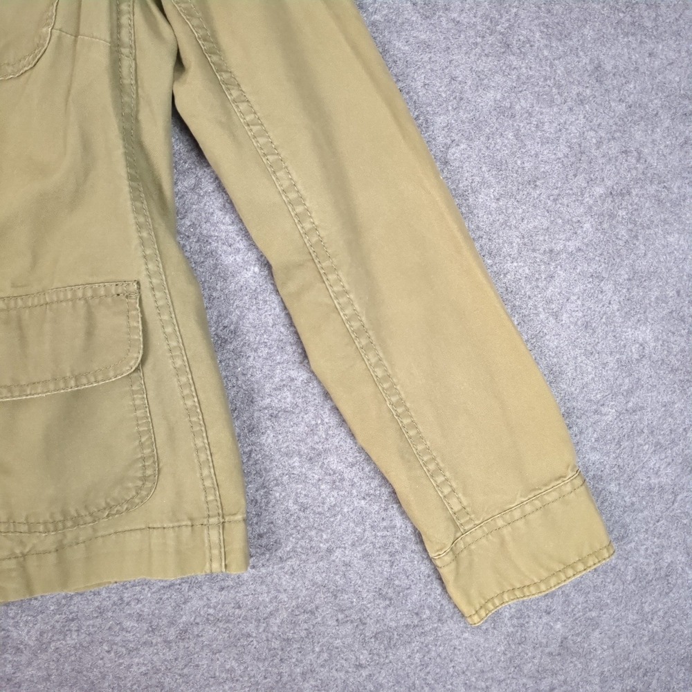 GAP Womens Olive Green Cotton Utility Blazer Jacket Small 3-Button Safari Style - Picture 4 of 13